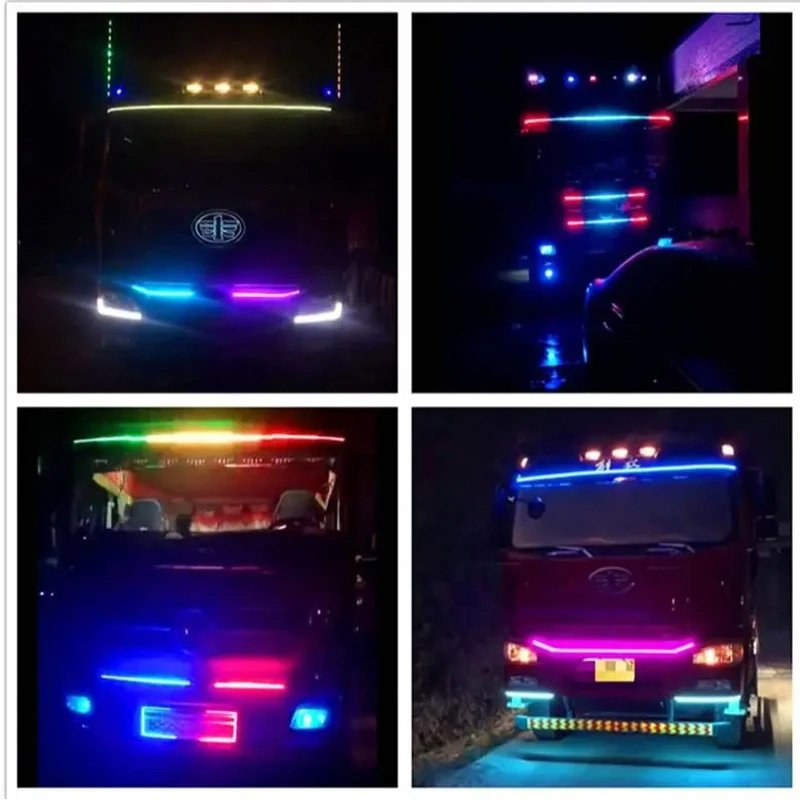 NUYAO 24V Front Head Truck Roof LED Warning Light Bar Vehicle Others Accessories Warn Lamp Strip Tail Light for Pickup Trucks