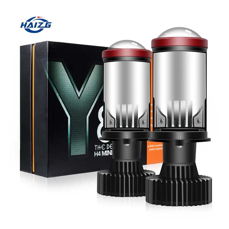 HAIZG Support OEM Y8 led headlights h4 Y6D Y8 lens projector 6000K 80w LED H4 others car light accessories
