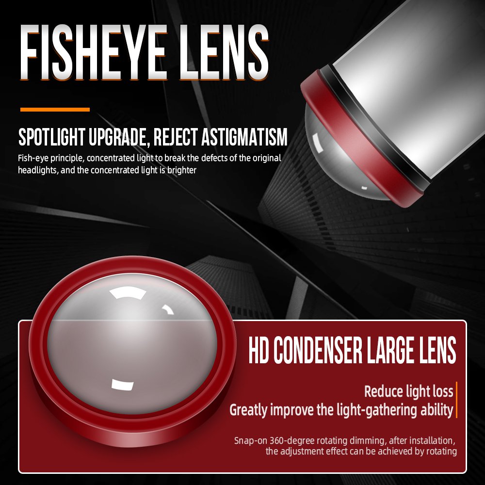 HAIZG Support OEM Y8 led headlights h4 Y6D Y8 lens projector 6000K 80w LED H4 others car light accessories