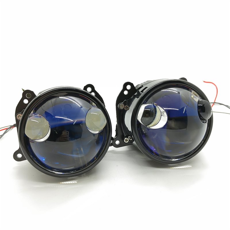 High Quality 3 Inch Bi-Led Projector LED Headlights 70W High Low Beam Double Laser headlamp for Cars