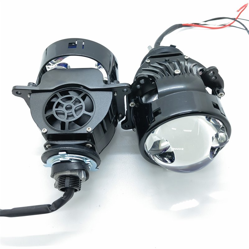 High Quality 3 Inch Bi-Led Projector LED Headlights 70W High Low Beam Double Laser headlamp for Cars