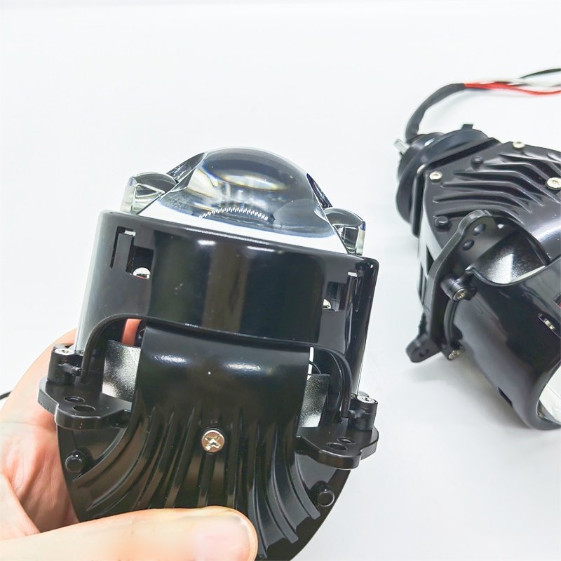 High Quality 3 Inch Bi-Led Projector LED Headlights 70W High Low Beam Double Laser headlamp for Cars