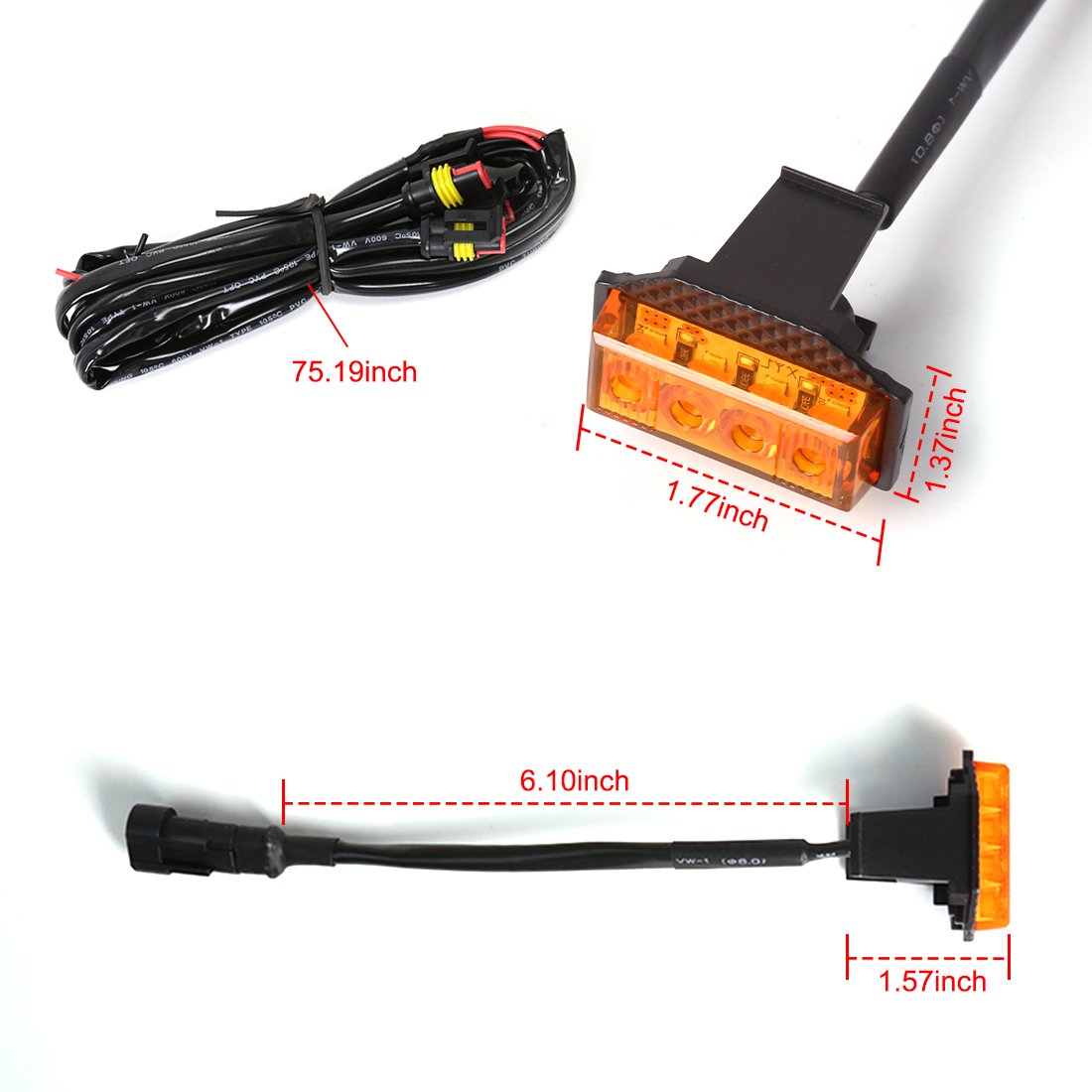 Grill Car LED Light For Toyota Tundra 2018 2019 2020 2021 Front Grille Strobe Lights Amber Warning DRL Daytime Running Daylights