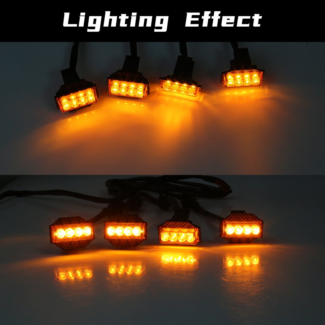 Grill Car LED Light For Toyota Tundra 2018 2019 2020 2021 Front Grille Strobe Lights Amber Warning DRL Daytime Running Daylights