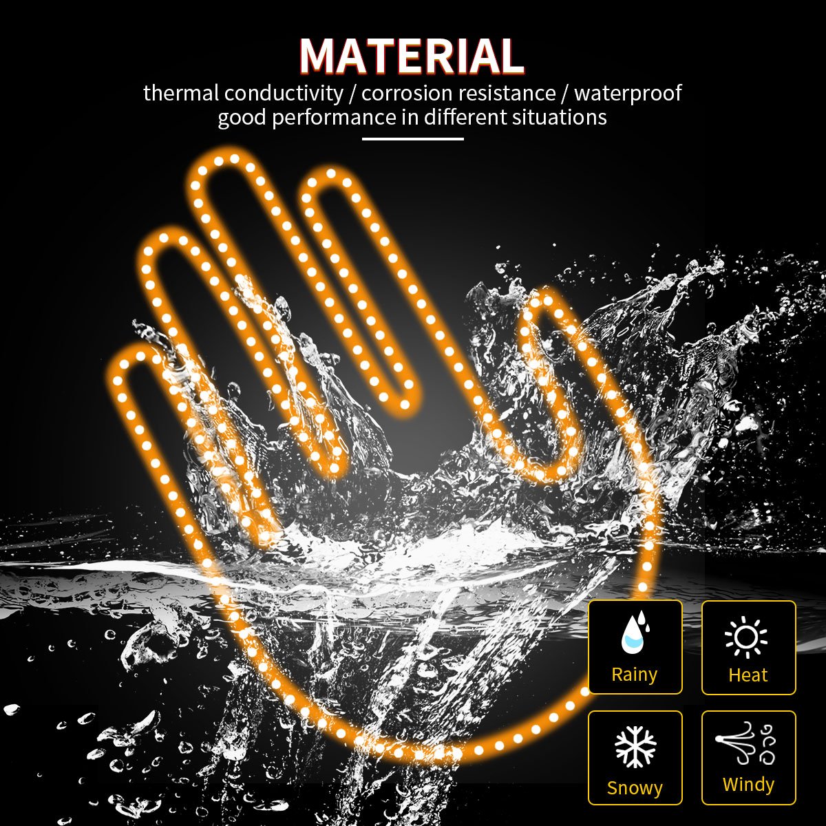 Wholesale hand gesture light led hand Sign Car Decoration Middle Finger LED Light For Universal Car Window Car Light Accessories