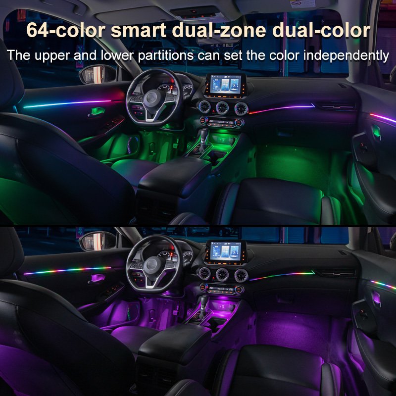 Factory Wholesale Universal Premium Led interior Music Sync Color Change 6 in 1 set ambition Light