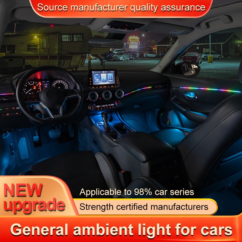 Factory Wholesale Universal Premium Led interior Music Sync Color Change 6 in 1 set ambition Light
