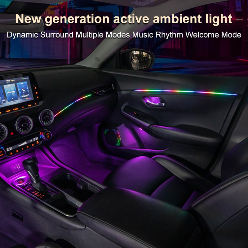 Factory Wholesale Universal Premium Led interior Music Sync Color Change 6 in 1 set ambition Light