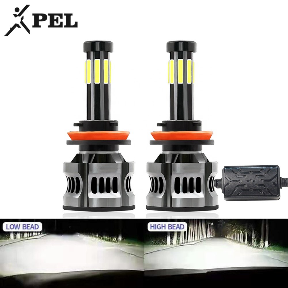 PEL Others Car Light Accessories 8 Side COB H4 H7 H11 H8 9005 Car Led Lights Headlights For Car
