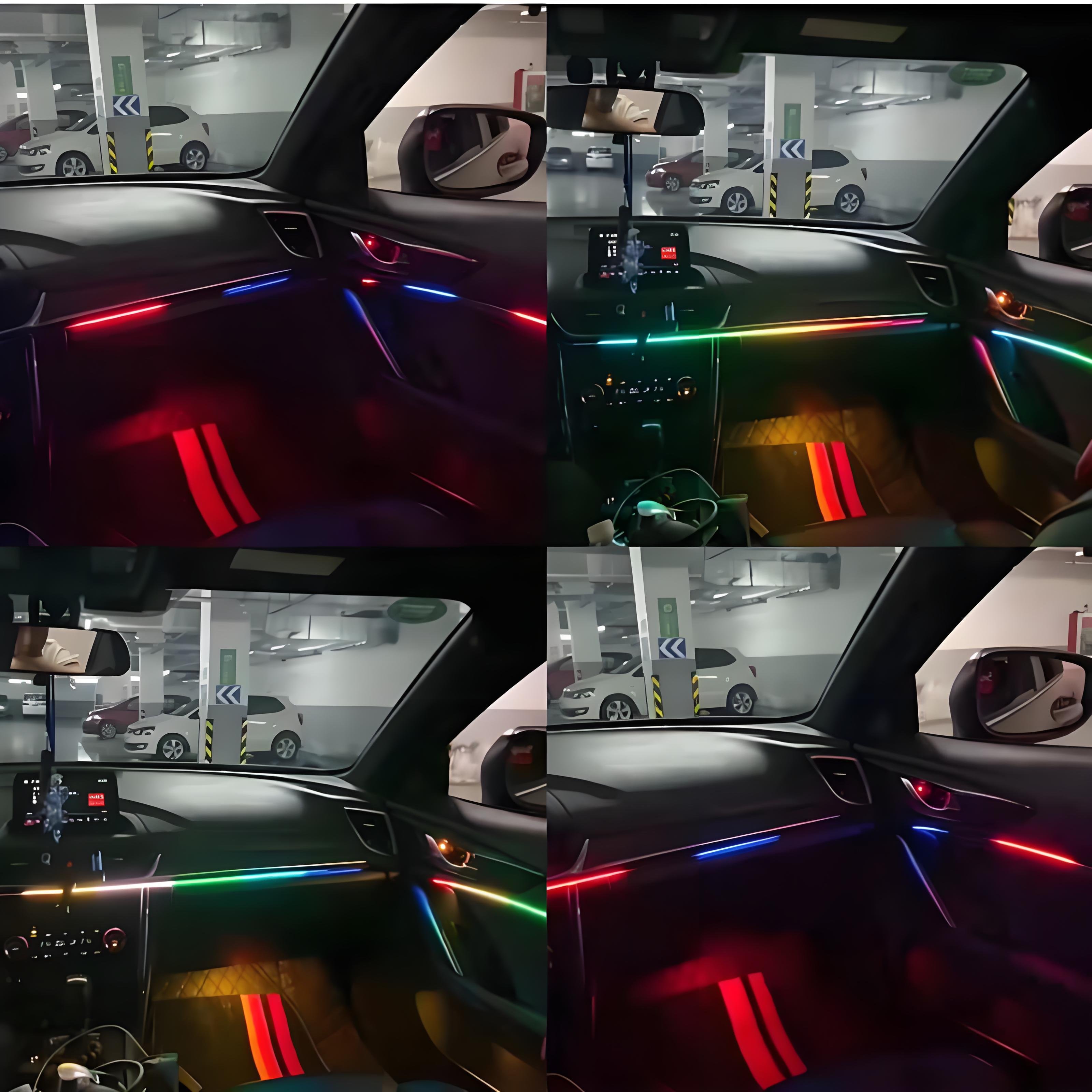 18 in 1 car interior light, atmosphere decoration light, car LED strip light, RGB LED APP control accessories