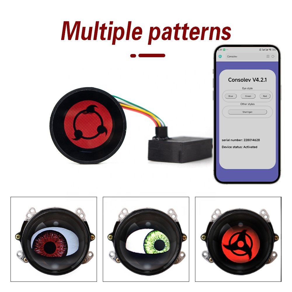 Xenplus High Quality Car Light Accessories Devil Eye Round 12v Led Demon Eyes Headlights Angel Light For Car Animated Devil Eye