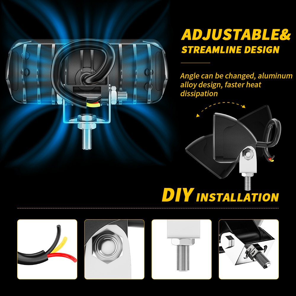3.5Inch LED Light Bar Waterproof LED Work Light Floodlight Spotlight For Suv Boat 4X4 Jeep JK 4Wd Truck Auto Lighting System
