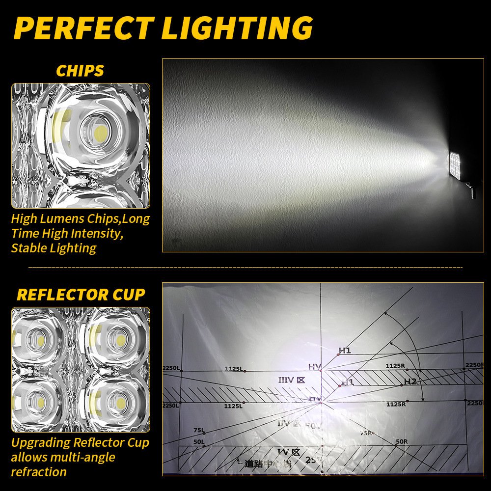 3.5Inch LED Light Bar Waterproof LED Work Light Floodlight Spotlight For Suv Boat 4X4 Jeep JK 4Wd Truck Auto Lighting System