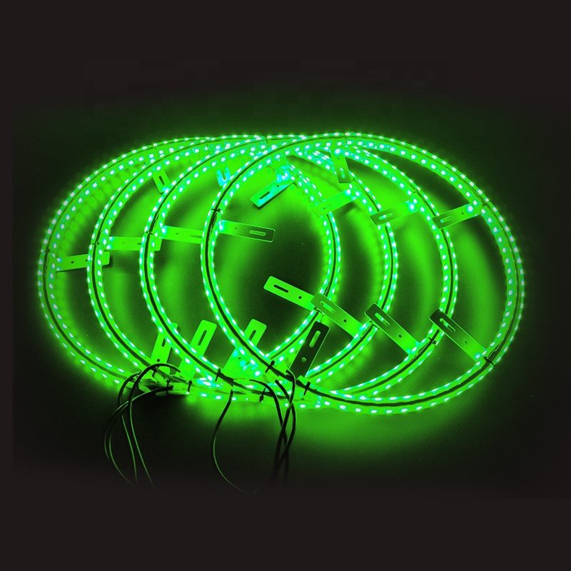 Other Car Light Accessories 15.5'' Chasing Double Row Brightest Strobe Rim Led Wheel Ring Lights For Car Lights Offroad truck