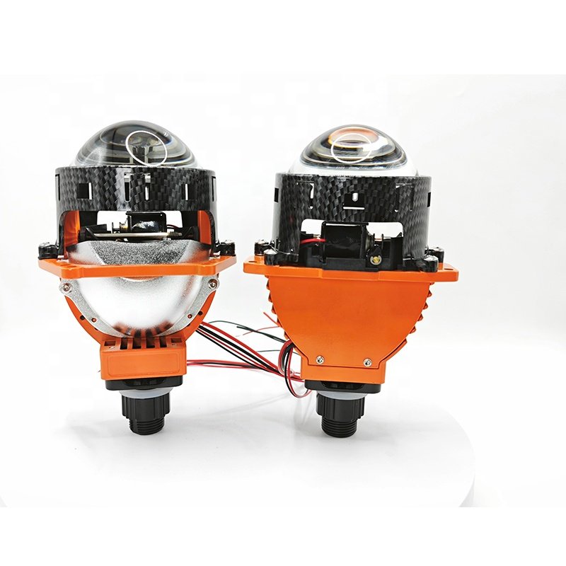 IDISON T6SW Driving Head Lamp Orange Angle Eye Accessories Auto Light 65W Headlight Bi-LED Projector Lens for Universal Car