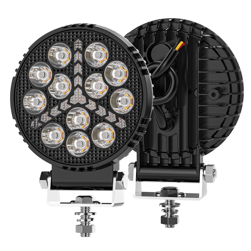 DXZ 2024 New 4inch Led 4X4 Round Spotlight 45W 15LED For Jeep Truck Car Tractor SUV ATV CAR LED Headlights