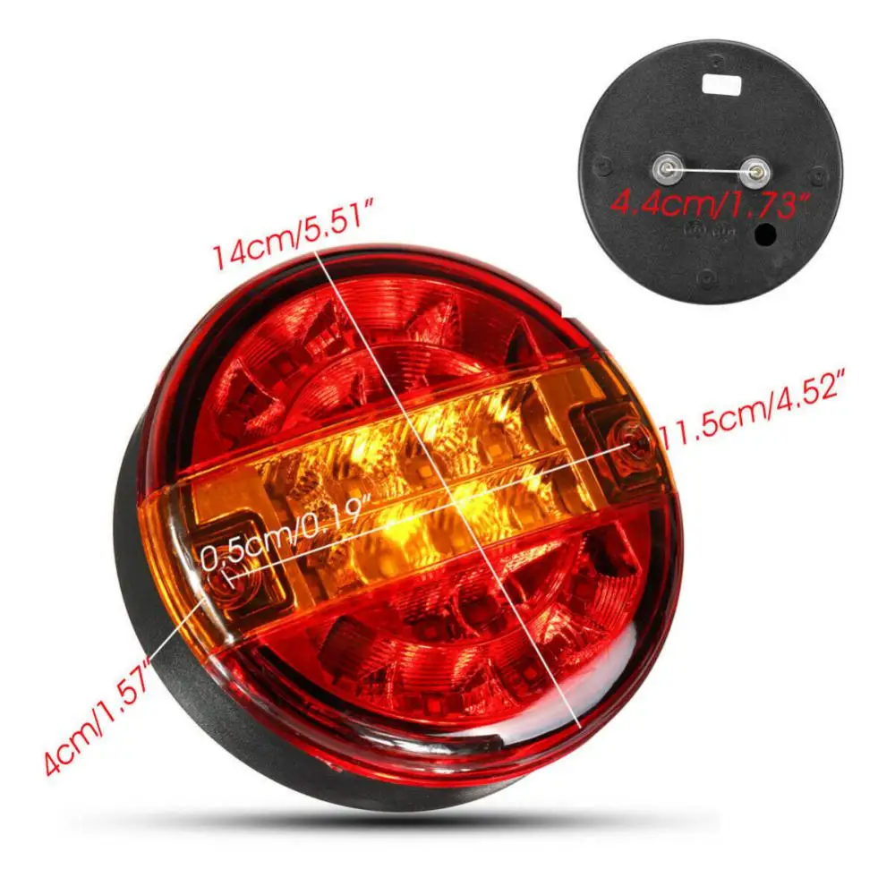 Round Lamps Super Brightness 12v 24v For Lorry Truck Van Trailer Car Accessories 20led Tail Signal Light Universal Led Lights