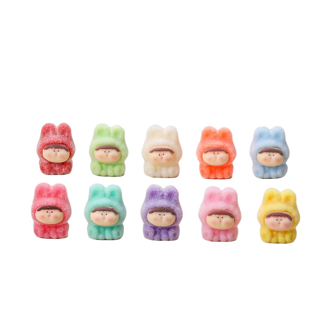 Flocking LiLi Flocking Toy Cute Play Blind Box Mini Pendant Decoration Mobile Phone Pendant Keychain Pendant