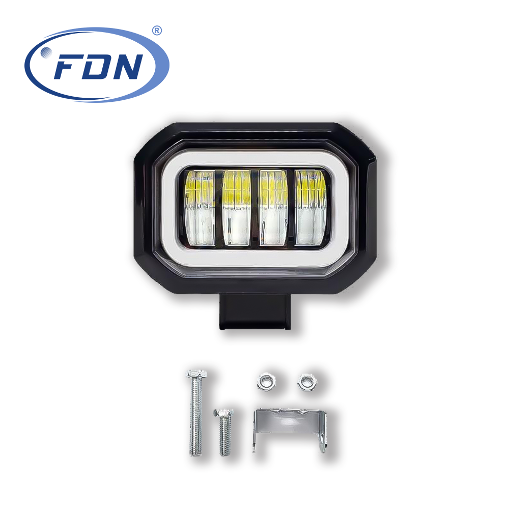 Square halo ring led Headlight bi led projector Driving Light Others Car Light Accessories para auto 40W 4inch led working light