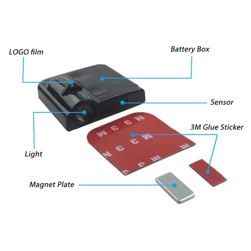 3D Spot Interior LED Car Ghost Shadow Lights 12V Universal Model for Car Logo Light Accessories