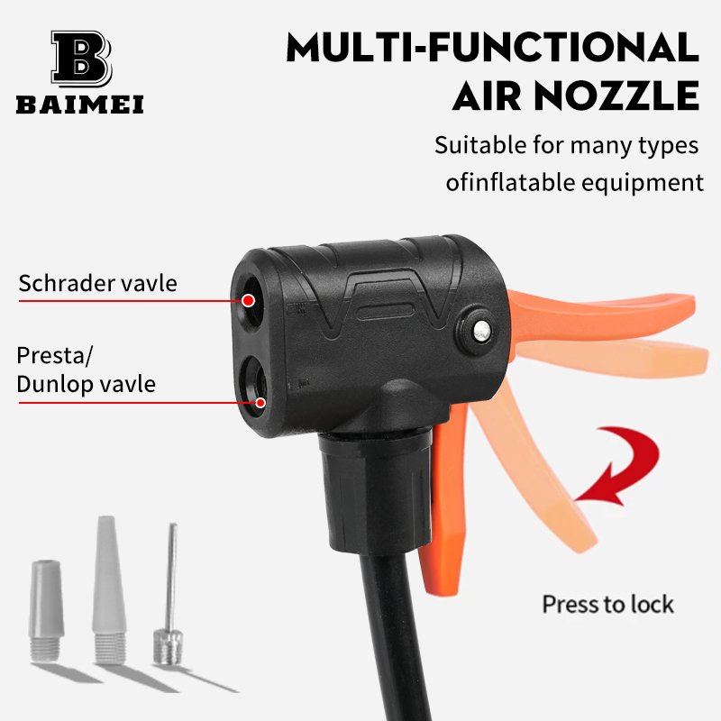 Bimei 160psi portable foldable foot pump other lightweight bike accessories