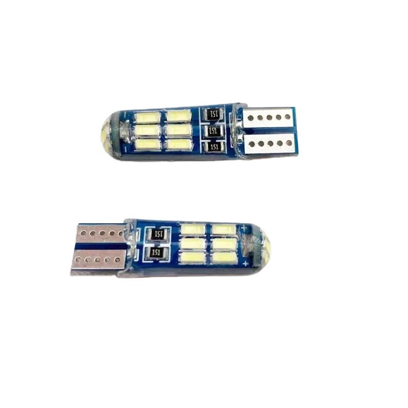 T10 Silicone 3014 15SMD Led W5W 192 168 Clearance light Wedge Side lamp Parking License Plate bulb Car Styling