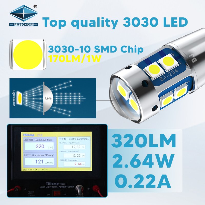 LED car 3030 t10 bulb accessories 12V 24V turn signals light tail lamp t10 led interior lights for car