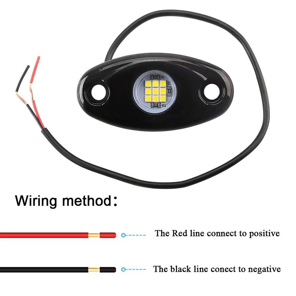 High quality 12V 9 LED RGB pure white rock lights for truck 4X4 off-road Jeep other car light accessories boats yachts