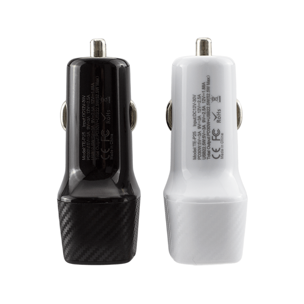 Car Charger PD 30 W Quick Charger QC 22.5 W Car Charger For Mobile Phone