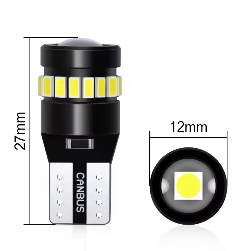 High Power Super 3014 Chip 400LM Canbus Interior Light Pure White Bright Aluminum 12V 18V Car Accessories LED T10 W5W Bulb
