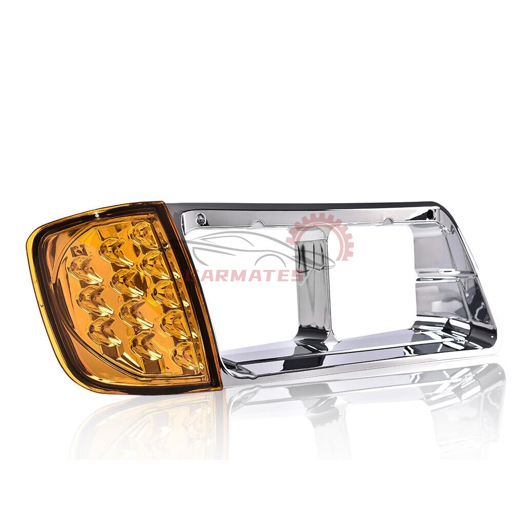 Fit For Freightliner FLD120 Headlight Bezel W/LED Turn Signal Corner Light A06-20738-000 A06-20738-001 32337 32336