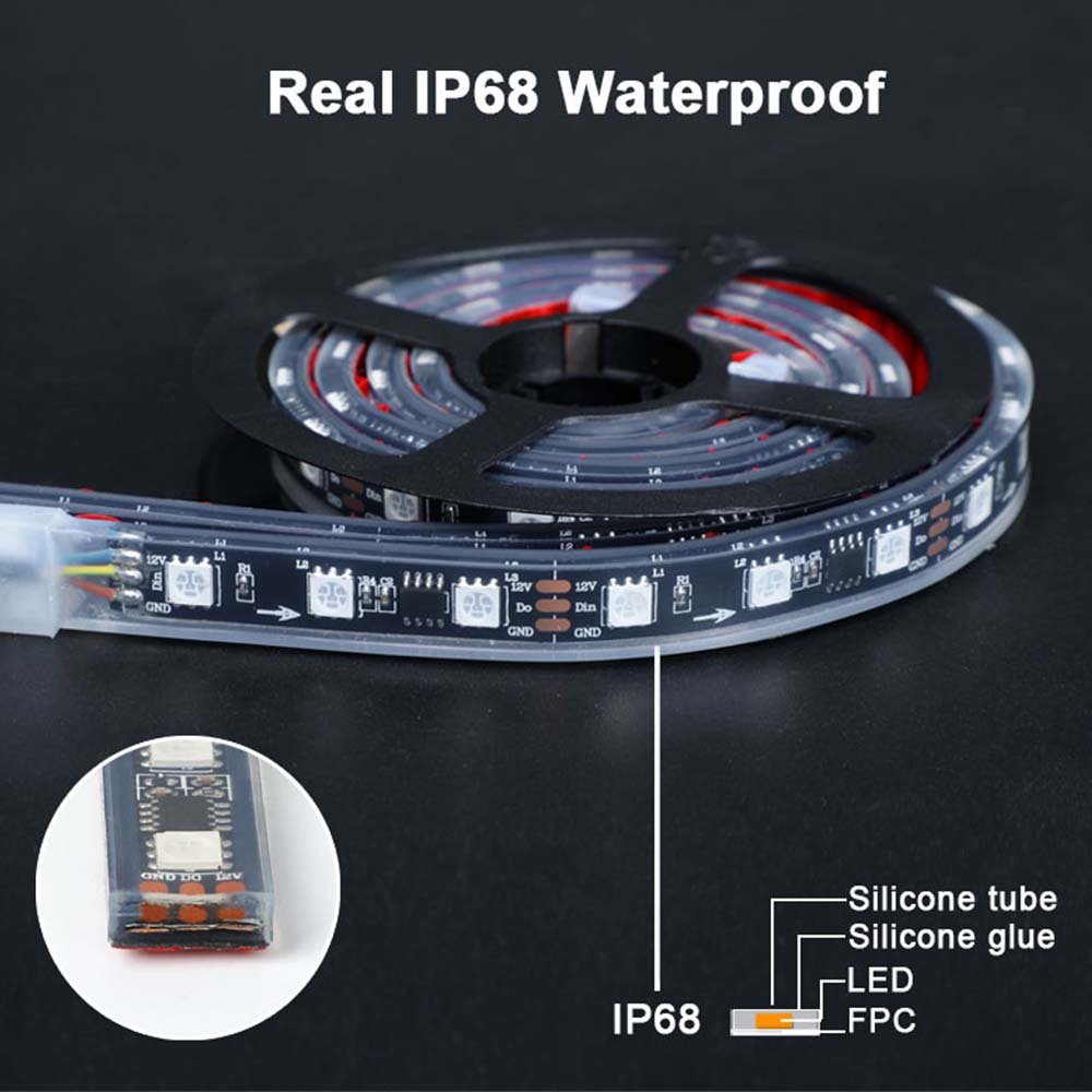 Customizable Dream Color Underglow LED Ambient Lighting Car Accessories Under Glow Waterproof IP68 Underglow Light Kit for Car