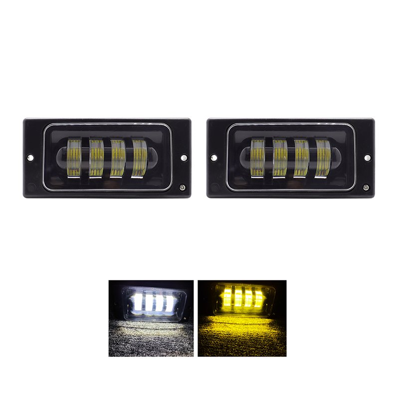 12v projector DRL turn light front fog Lamp plastics auto parts Others Car Light Accessories square 40W LADA NIVA led headlights
