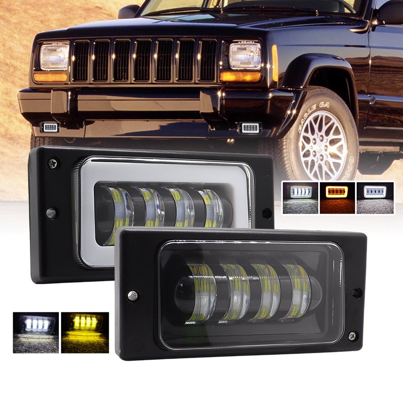 12v projector DRL turn light front fog Lamp plastics auto parts Others Car Light Accessories square 40W LADA NIVA led headlights