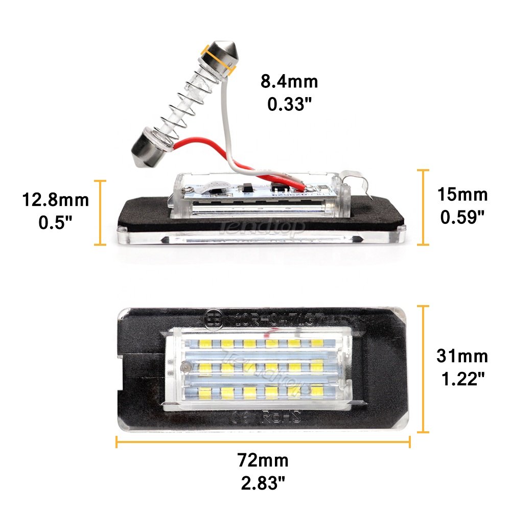 Super quality Mini R56 LED Number License Plate Lights For MINI Cooper R56 R57 R58 R59 second gen MKII Auto parts plate Lamps