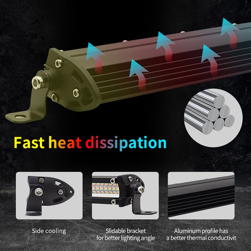 10/20/30inch Flash Led Light Bar Dual Color Waterproof Lamp Bar others car light accessories 78/156/234w Led Working Light Bar