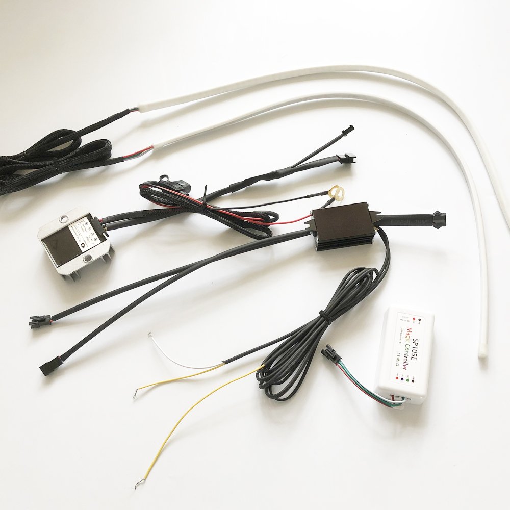 MS-29 SRGBWA one side turn signal the other side still on strips and halos car accessories auto lighting system