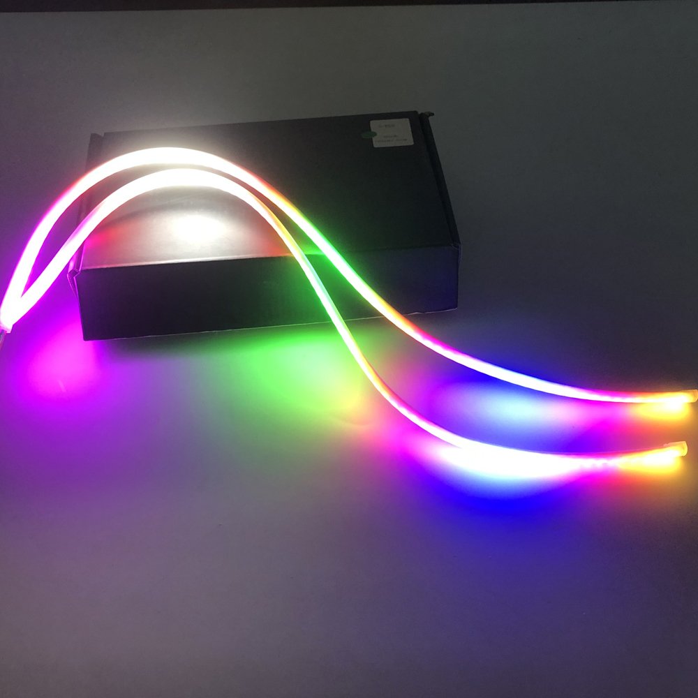 MS-29 SRGBWA one side turn signal the other side still on strips and halos car accessories auto lighting system