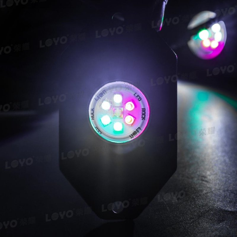 JINXIN Car Light Accessories High Lumen 4/6/8 Pods RGBW LED Underbody Lamp Kit APP Control Chasing Underglow Rock Lights