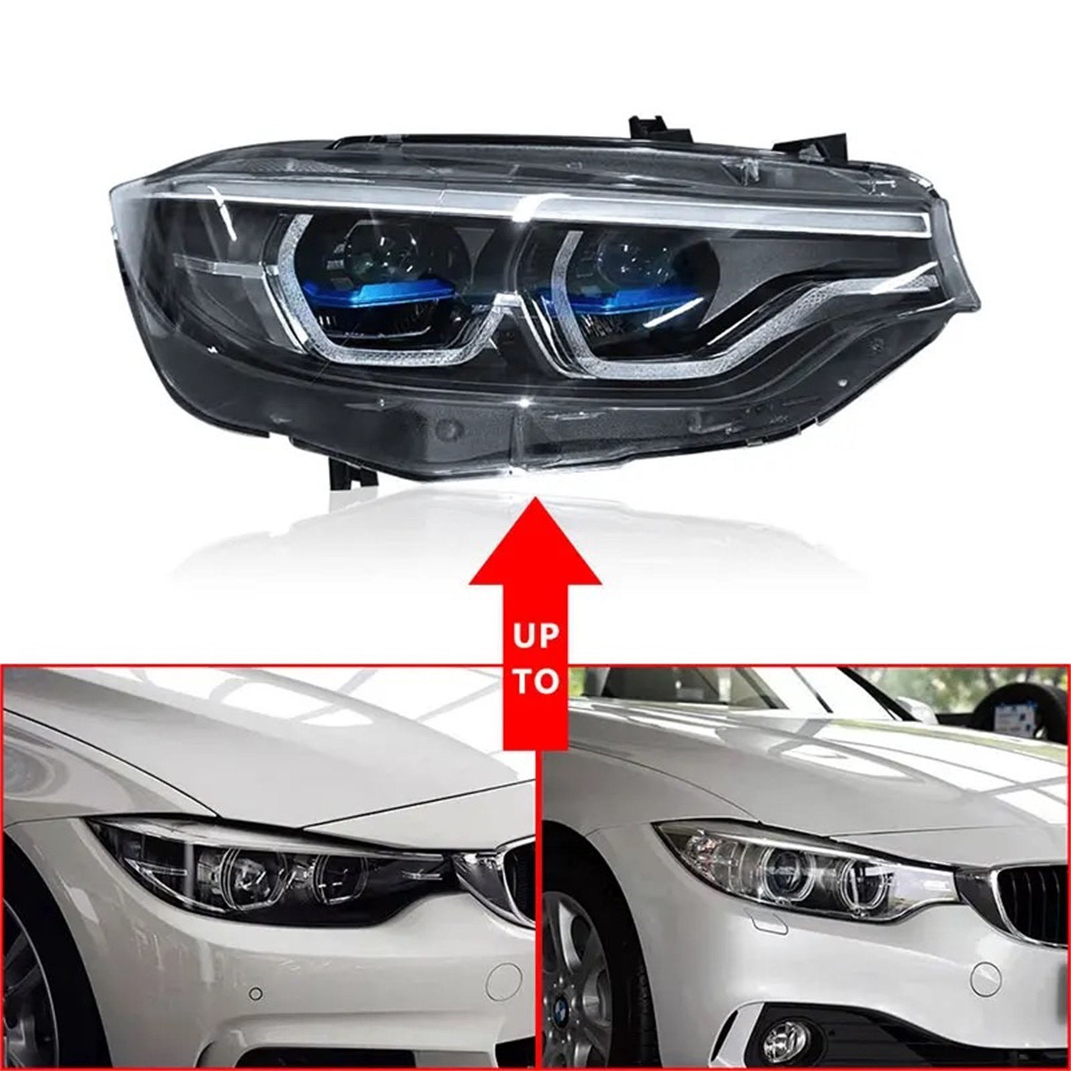F32 LED Headlight For BMW 4 Series F33 F36 F80 F82 F83 F32 Upgrade headlight F32 LCI xenon Modified Light Lamp with full LED