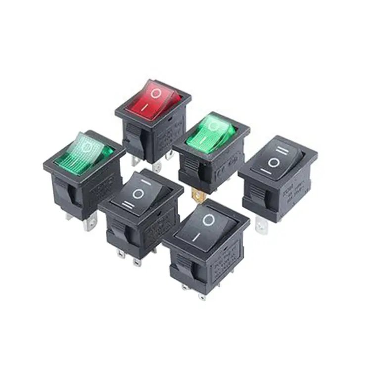 KCD11-102 rocker switch ON-OFF power switch LED 3 pins push button switch
