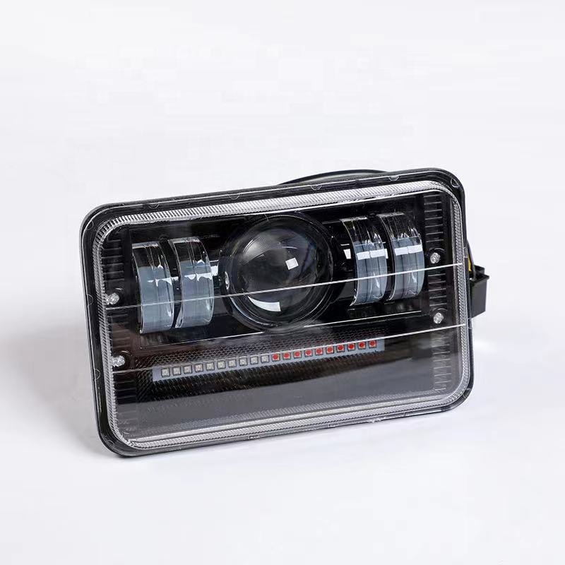 LED Headlight Strobe 7x6\" 5x7\" High Low Beam Spot/Flood Light Red Blue Turn Signal Lamp New Car Accessories