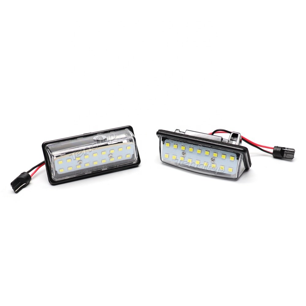 2Pcs White LED License Plate Light For Nissan TEANA J31 J32 Maxima Cefiro Altima Rogue Sentra Error Free Car Number Plate Lamp