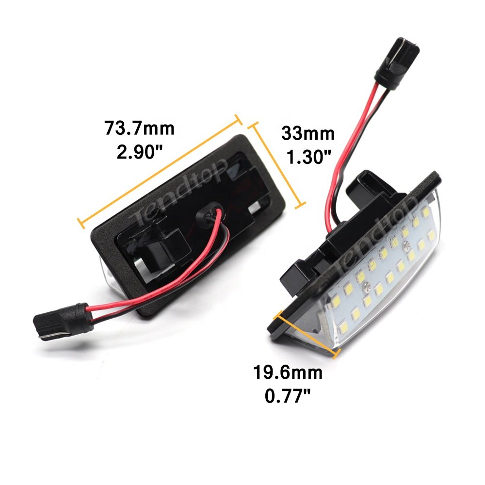 2Pcs White LED License Plate Light For Nissan TEANA J31 J32 Maxima Cefiro Altima Rogue Sentra Error Free Car Number Plate Lamp