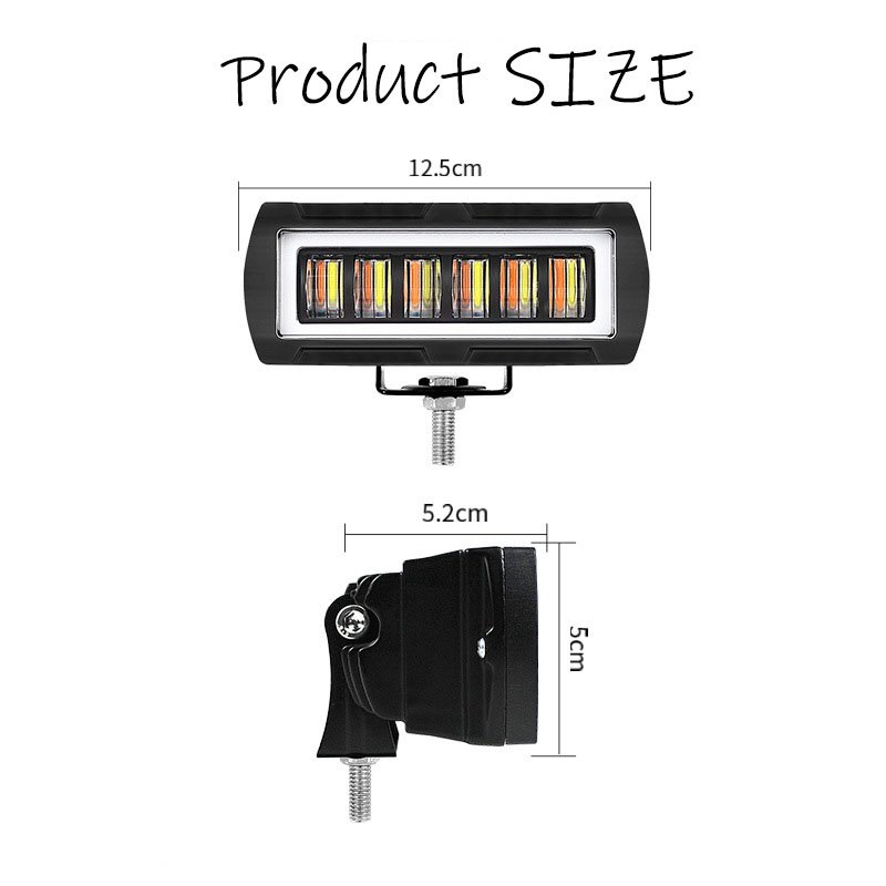 35W Car LED Work Light High Power Auxiliary Spotlight Angel Eye Headlight Off-Road Vehicle Modified Others Car Light Accessories