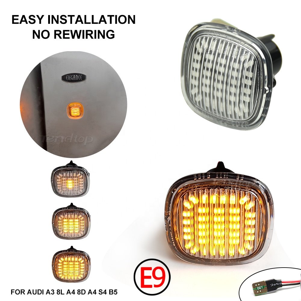 5 solutions Front Dynamic LED Side Marker signal lights for AUDI A3 A4 A8 Skoda Fabia Octavia SEAT Leon Blinker indicator lamps