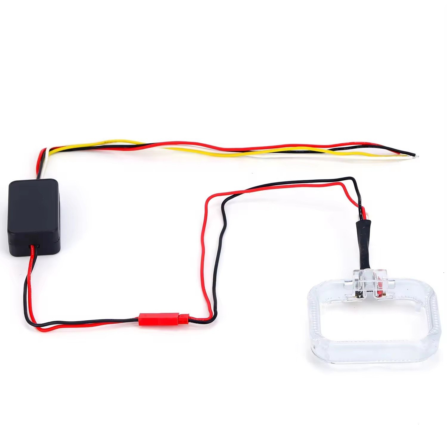 Other car accessories white and yellow halo rings angel eyes motorcycle 1.5 inch square light decorative rings decorative light