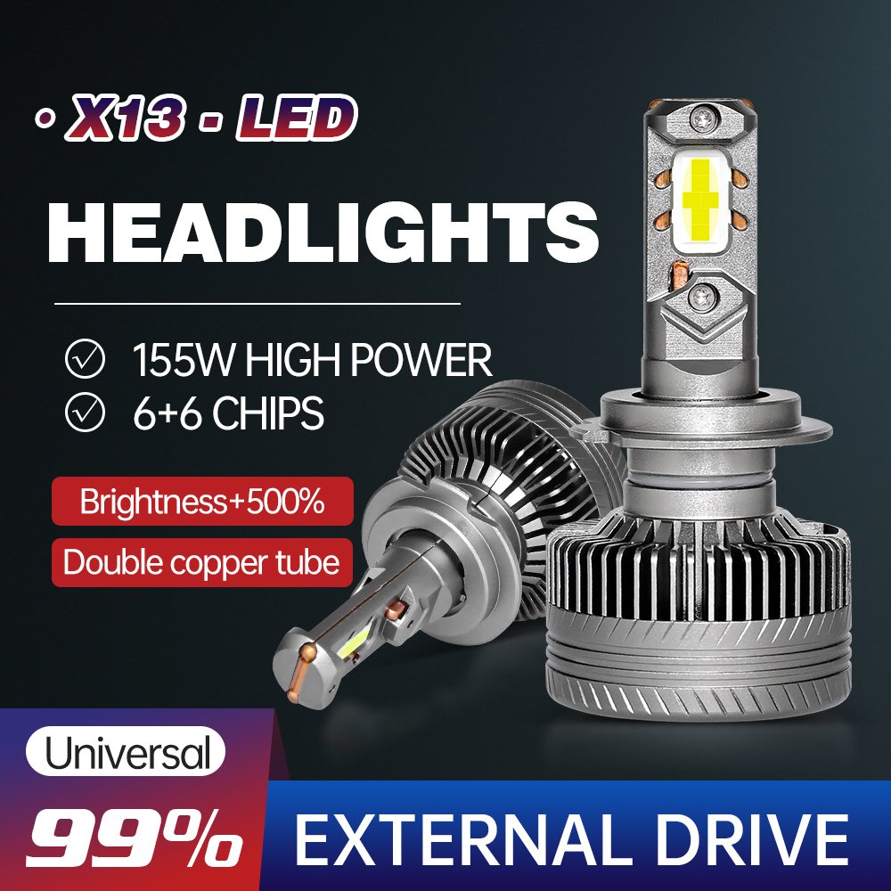 Factory price X13 310W/set car led headlights 12000lm 12V 6000K spot car led lights H4 H7 H11 9005 led car bulbs wholesale 2024