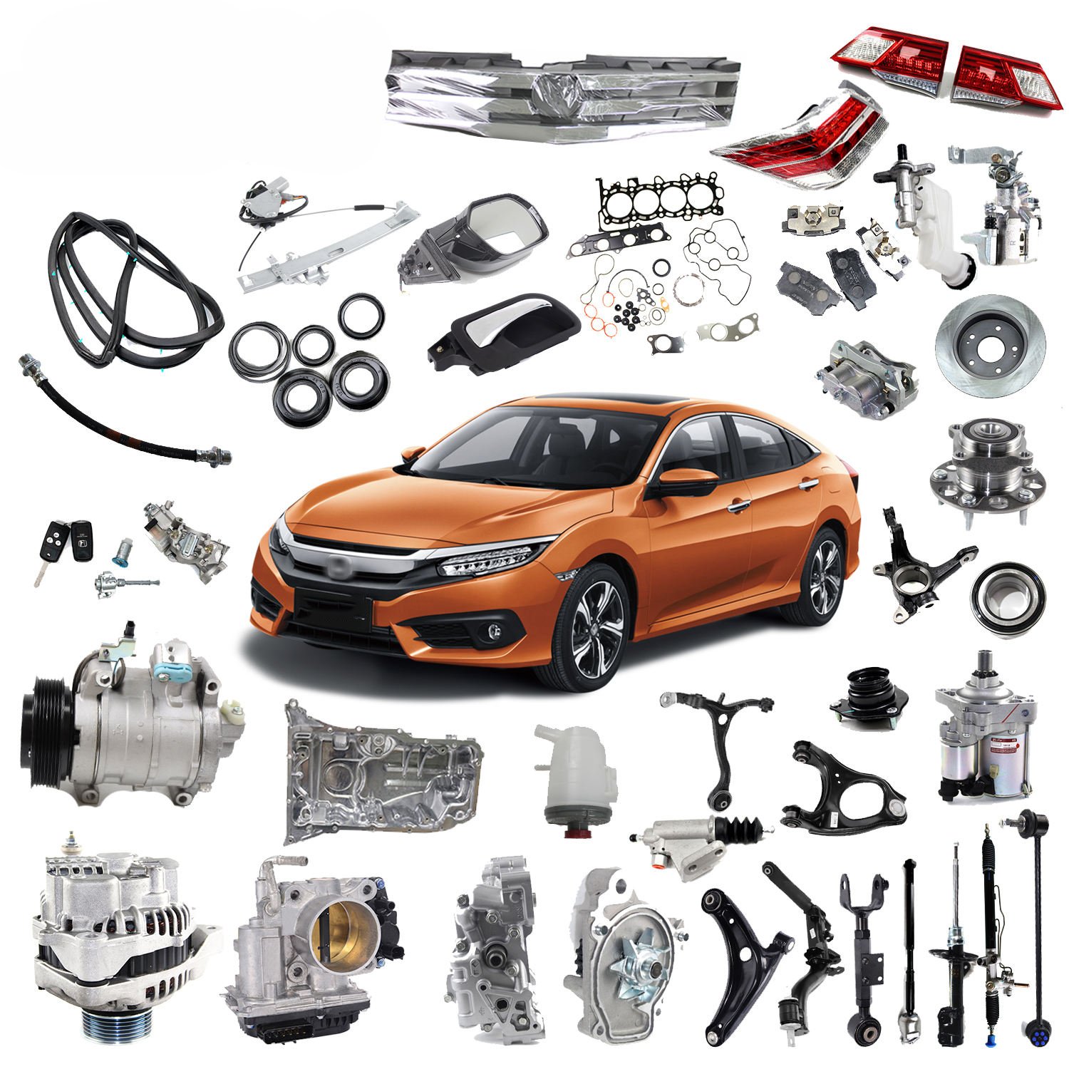 Car parts Wholesale Auto spare parts Repuestos para autos For Honda Civic CRV Accord Jazz Odyssey HRV Fit City Toyota