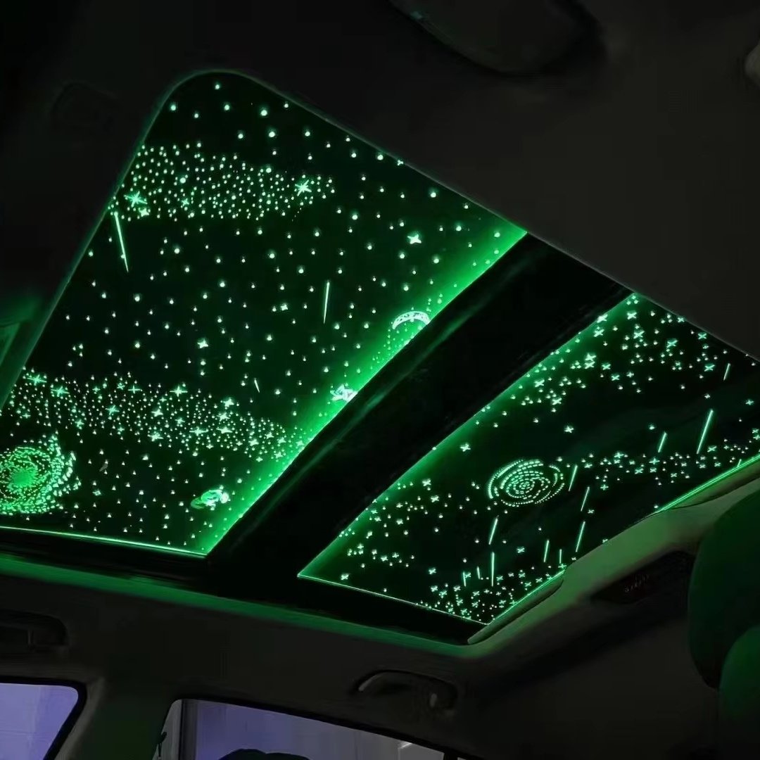 Customizable Pattern Automotive Sunroof Accessories LED Interior Automotive Panoramic Sunroof Automotive Starry Sky Film